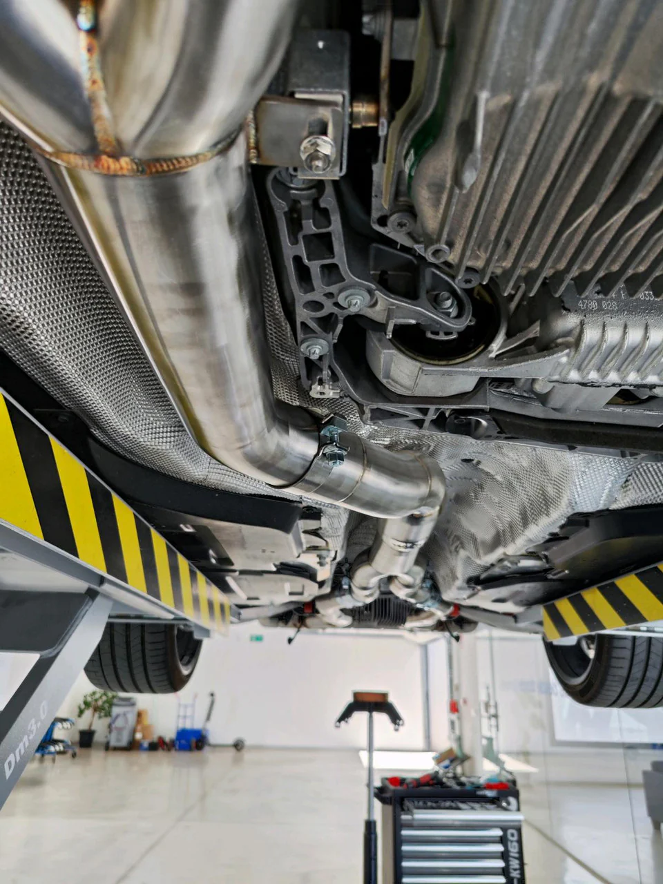 MAD BMW G8x M3 M4 S58 Resonated or Non-Resonated Single Midpipe (Brace Included) - Image 3