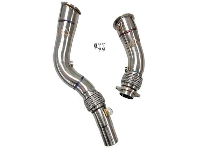 BMW S55 3.5" Fat Boy Downpipes M2C M3 M4 W/ Flex Section - Image 3