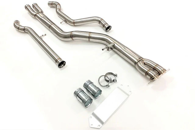 BMW F8x M3 M4 S55 Single Midpipe (Brace Included) - Image 2